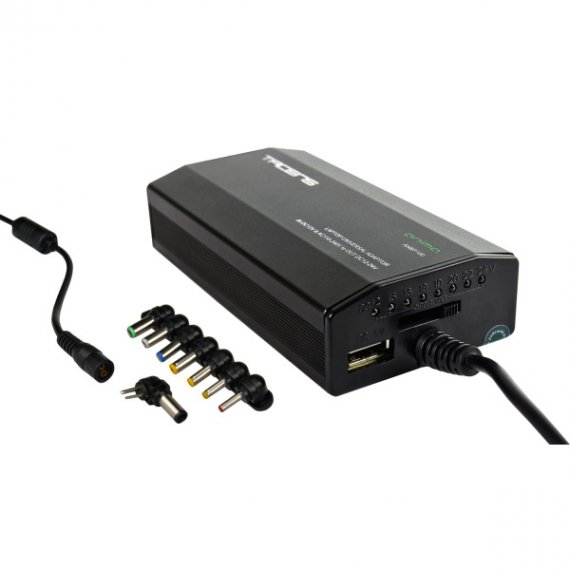 Tacens Cargador Universal de Portátil 100W ANBP100 con 8 Conectores y USB, Negro Tacens Cargador Universal de Portátil 100W ANBP100 con 8 Conectores y USB, Negro